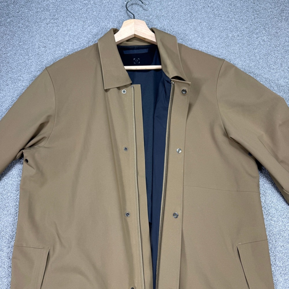 Lululemon Drivers Trench Coat Men's Large Brown Water Repellant Overcoat Outdoor - Picture 4 of 16